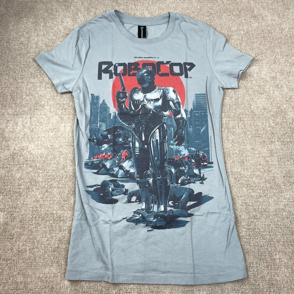 Loot Crate Alex Murphy Robocop T-Shirt Womens Medium Gray Cotton Graphic Outdoor